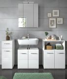 Badmbel Set 4-teilig Cover in wei Hochglanz Badkombination 180 x 185 cm