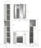 Badmbel Set 4-teilig Cover in wei Hochglanz Badkombination 150 x 185 cm