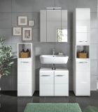 Badmbel Set 4-teilig Cover in wei Hochglanz Badkombination 150 x 185 cm