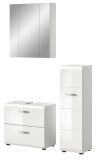 Badmbel Set 3-teilig Cover in wei Hochglanz Badkombination 105 x 185 cm