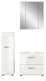 Badmbel Set 3-teilig Cover in wei Hochglanz Badkombination 105 x 185 cm