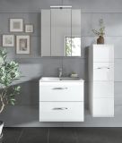 Badmbel Set 3-teilig Cover in wei Hochglanz Badkombination 105 x 185 cm