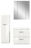 Badmbel Set 3-teilig Cover in wei Hochglanz Badkombination 105 x 185 cm