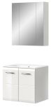 Badmbel Set 2-teilig Cover in wei Hochglanz Badkombination 60 x 185 cm