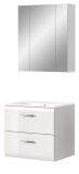 Badmbel Set 2-teilig Cover in wei Hochglanz Badkombination 60 x 185 cm