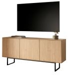 TV-Lowboard Breda in Stone Eiche 150 x 70 cm, mit Push-to-Open und Komforthhe
