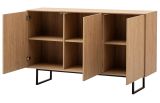 Sideboard Breda in Stone Eiche Kommode 150 x 90 cm, mit Push-to-Open