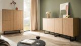 Sideboard Breda in Stone Eiche Kommode 200 x 90 cm, mit Push-to-Open