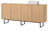 Sideboard Breda in Stone Eiche Kommode 200 x 90 cm, mit Push-to-Open