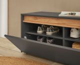 Garderobe Set 5-teilig Center in grau matt und Wotan Eiche Garderobenkombination 265 x 200 cm