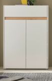 Schuhschrank Center in wei und Wotan Eiche Flurkommode 85 x 122 cm