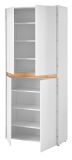 Schuhschrank Center in wei und Wotan Eiche Flurschrank 85 x 195 cm