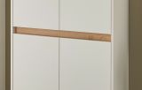 Schuhschrank Center in wei und Wotan Eiche Flurschrank 85 x 195 cm