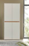 Schuhschrank Center in wei und Wotan Eiche Flurschrank 85 x 195 cm
