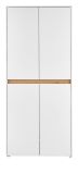 Schuhschrank Center in wei und Wotan Eiche Flurschrank 85 x 195 cm