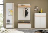 Garderobe Set 5-teilig Center in wei und Wotan Eiche Garderobenkombination 265 x 200 cm