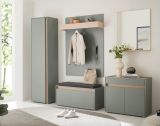 Garderobe Center in Salbei Kompaktgarderobe mit Spiegel 50 x 200 cm