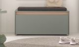 Garderobe Sitzbank Center in Salbei und Barista Eiche Garderobenbank 100 cm