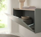 Hngeschrank Center in Salbei und Barista Eiche Flurschrank hngend 100 cm