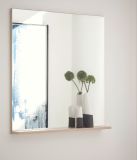 Garderobenspiegel Center in Barista Eiche Wandspiegel mit Ablage 75 x 80 cm