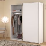 Kleiderschrank Swing in wei Schiebetrenschrank 2-trig mit Spiegel 178 x 203 cm, Soft-Close
