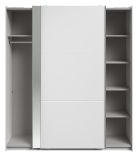 Kleiderschrank Swing in wei Schiebetrenschrank 2-trig mit Spiegel 178 x 203 cm, Soft-Close