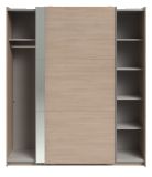 Kleiderschrank Swing in Jackson Eiche Schiebetrenschrank 2-trig mit Spiegel 178 x 203 cm, Soft-Close