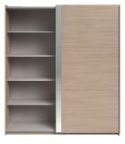 Kleiderschrank Swing in Jackson Eiche Schiebetrenschrank 2-trig mit Spiegel 178 x 203 cm, Soft-Close