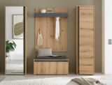 Garderobenschrank Center in Evoke Eiche und grau Flurschrank mit Spiegel 60 x 200 cm