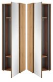 Garderobenschrank Center in Evoke Eiche und grau Flurschrank mit Spiegel 60 x 200 cm