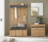 Schuhschrank Center in Evoke Eiche und grau Flurkommode 80 x 70 cm