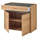Schuhschrank Center in Evoke Eiche und grau Flurkommode 80 x 70 cm