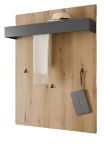 Garderobenpaneel Center in Evoke Eiche und grau Wandgarderobe 100 x 135 cm