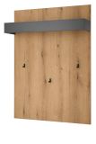 Garderobenpaneel Center in Evoke Eiche und grau Wandgarderobe 100 x 135 cm