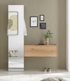 Garderobe Set 2-teilig Center in Evoke Eiche und grau Garderobenkombination 150 x 200 cm