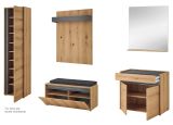 Garderobe Set 6-teilig Center in Evoke Eiche und grau Garderobenkombination 260 x 200 cm