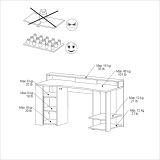 Gamingtisch Meta in Eiche und schwarz Gamer Schreibtisch inkl. LED mit Farbwechsel 152 cm