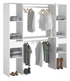 Parisot Kleiderschrank Combi in wei� Mehrzweckschrank 176 x 180 cm