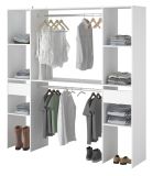 Parisot Kleiderschrank Combi in wei� Mehrzweckschrank 176 x 180 cm