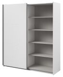 Kleiderschrank Swing in wei Schiebetrenschrank 2-trig mit Spiegel 178 x 203 cm, Soft-Close