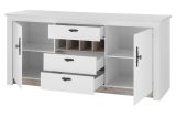 Kchenschrank Rovola in wei Pinie Landhaus Kche Unterschrank fr Sple oder Kochfeld 202 cm, Soft-Close