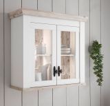 Kche Hngeschrank Rovola in wei Pinie Landhaus Kchenschrank hngend 92 x 85 cm, Soft-Close