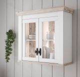 Kche Hngeschrank Rovola in wei Pinie Landhaus Kchenschrank hngend 92 x 85 cm, Soft-Close