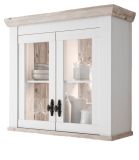 Kche Hngeschrank Rovola in wei Pinie Landhaus Kchenschrank hngend 92 x 85 cm, Soft-Close