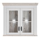 Kche Hngeschrank Rovola in wei Pinie Landhaus Kchenschrank hngend 92 x 85 cm, Soft-Close