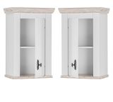 Kche Hngeschrank Rovola in wei Pinie Landhaus Kchenschrank hngend 55 x 85 cm, Soft-Close