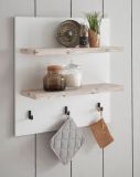 Kchenregal Rovola in wei Pinie Landhaus Kche Wandregal 60 x 65 cm Gewrzregal