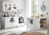 Kcheninsel Rovola in wei Pinie Landhaus Kchenschrank freistehend 161 x 77 cm, Soft-Close