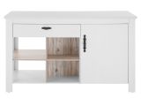 Kcheninsel Rovola in wei Pinie Landhaus Kchenschrank freistehend 161 x 77 cm, Soft-Close