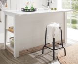 Kchentheke Rovola in wei Pinie Landhaus Kcheninsel freistehend 161 x 90 cm, Soft-Close